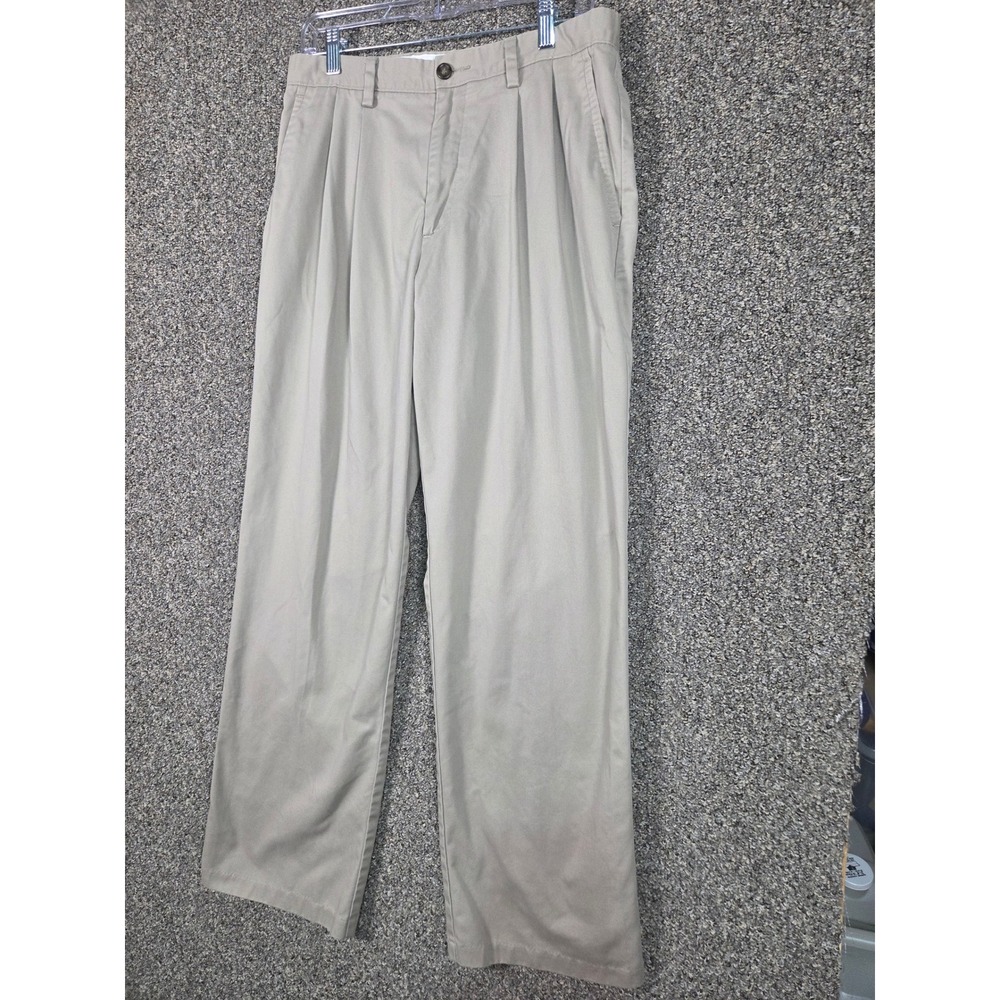 Dockers D3 Classic Fit Pants Mens 32x32 Tan Khaki Pleated Chino Trousers - Picture 3 of 10